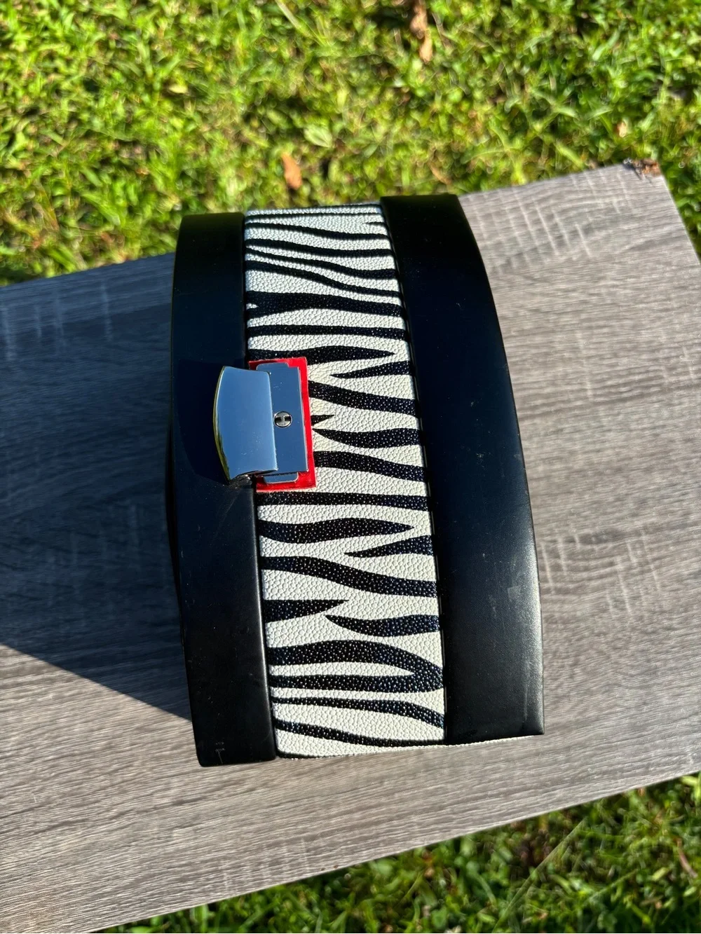Jewelry Case Travel Organizer Zebra Design